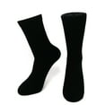 thumbnail image 1 of iMongol Women Men Unisex Pure Merino Wool Crew Mid Calf Causal Socks, Smooth Toes and Heel Sewed by Handwork (US 5-10, Black), 1 of 4