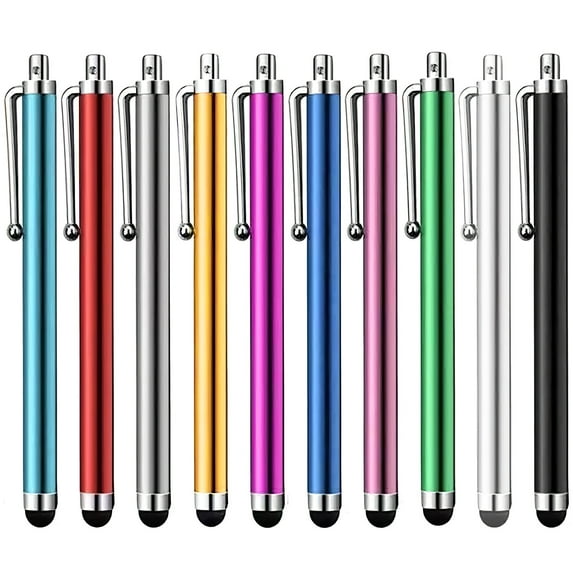 Imountek 10Pcs Universal Stylus Pens for Touch Screens, Soft Silicone Tip, Lightweight Smudge-Free