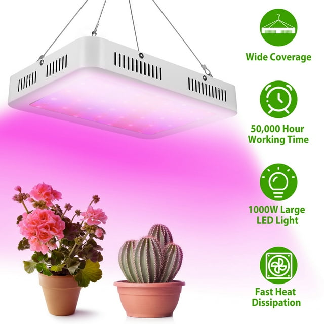 iMounTEK 1000W LED Grow Light, Full Spectrum Growing Lamps for Indoor Hydroponic Greenhouse
