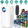 thumbnail image 1 of Moclever 1080P Wireless Projector WiFi Mini Projector Portable Compatible with IOS Android iPads U Disk, White, 1 of 14