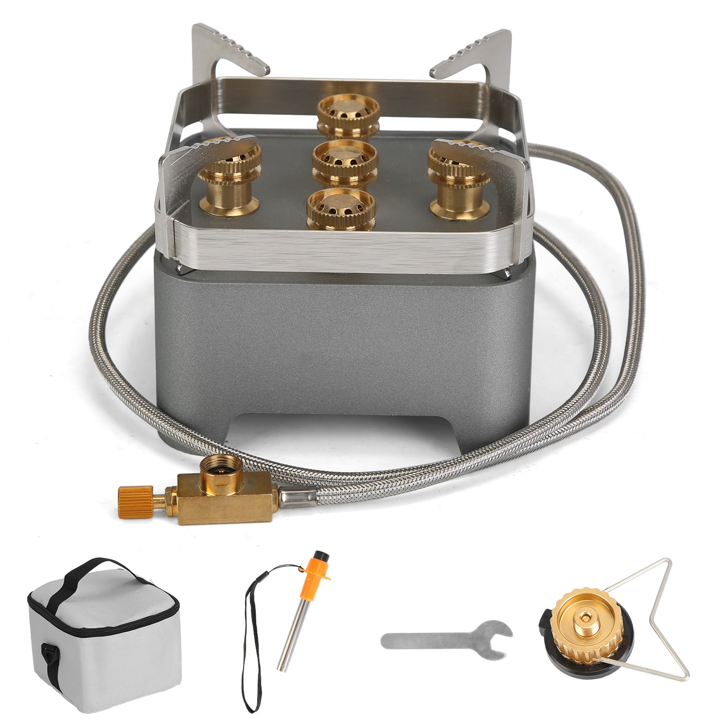 iMounTEK 12000W Portable Camping Stove with Cassette Adapter, Windproof Outdoor Camping Gas Stove