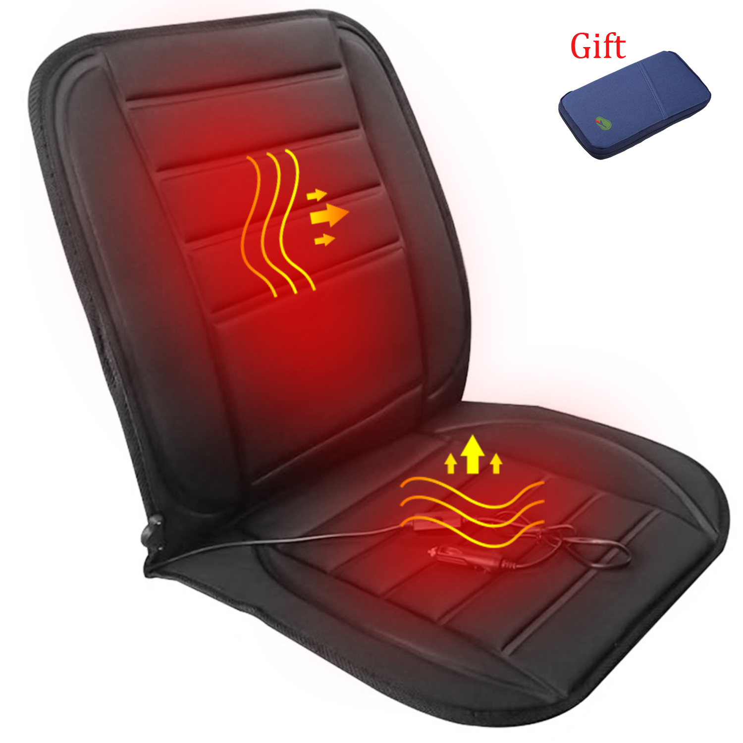 IMounTEK 12V Heated Car Seat Cushion For Cars Trucks Vans SUV 