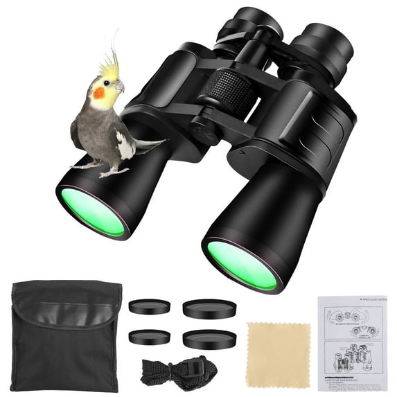 iMounTEK 180x100 Binoculars for Adults, Compact HD High Powered Binoculars with Low Night Vision Large Field Binoculars with FMC Lens for Hunting Bird Watching Sports
