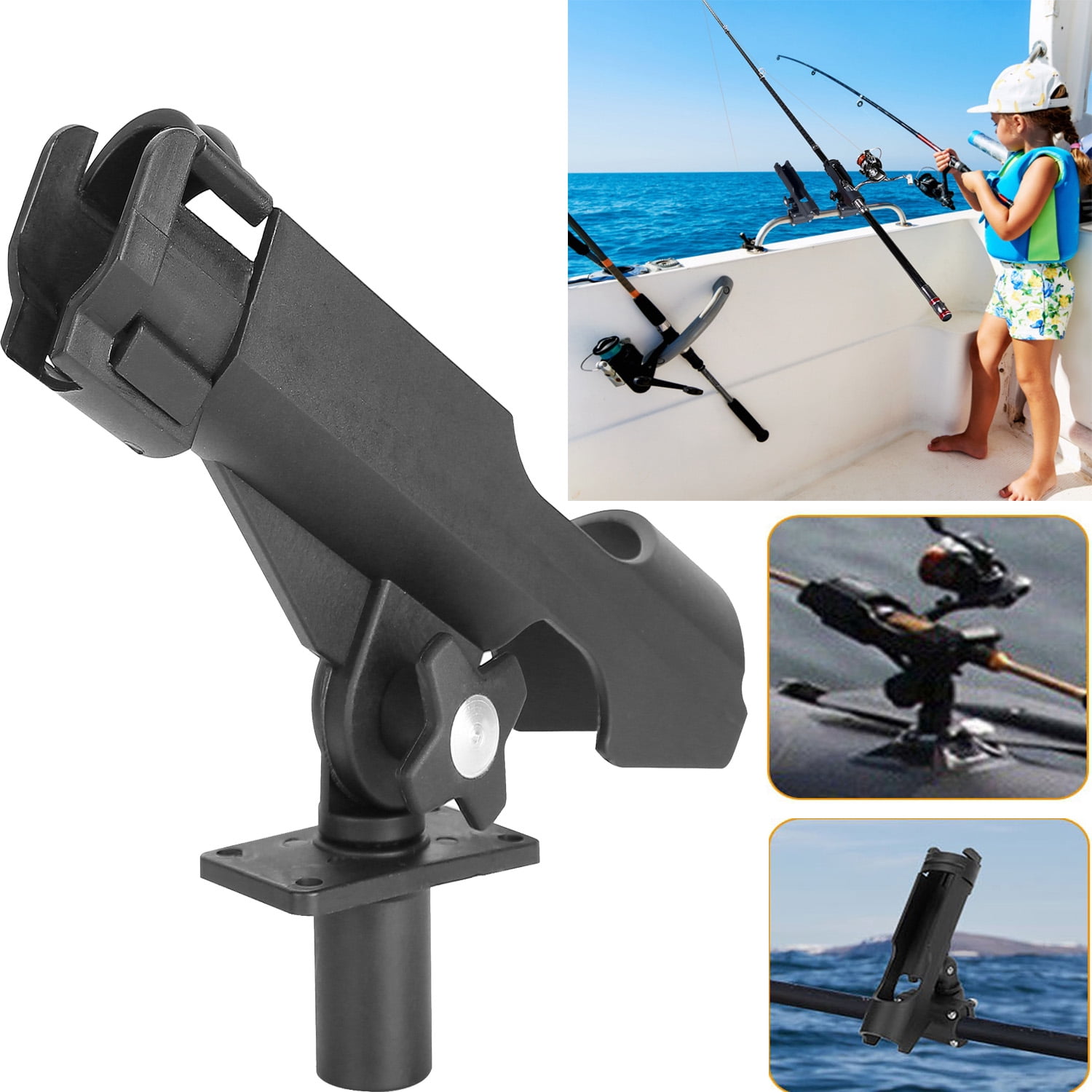 Rod Holder PLUSINNO Fishing Boat Rods Holder With Large Clamp