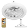 thumbnail image 1 of Moclever 2 in 1 LED Ceiling Fan Lights Remote Control 9.44in E27 Socket Fanlight with Dimmable Dimming Light Color Brightness 3 Fan Speed Timer Function, White, 1 of 14