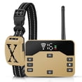 thumbnail image 1 of Moclever 2 in 1 Wireless Electric Dog Fence Waterproof Pet Shock Boundary Containment System 20-850ft Electric Training Collar for Small Medium Large Dogs, 1 Transmitter 1 Receiver Collar, Gold, 1 of 14