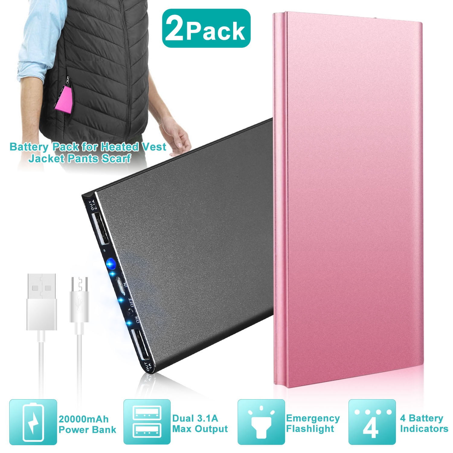 Usb battery pack hotsell for heated vest