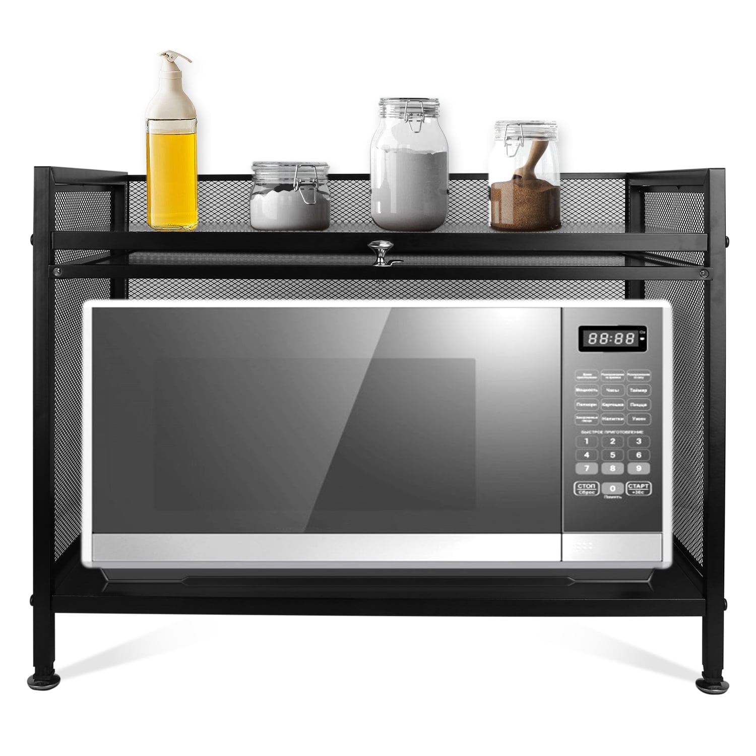 iMounTEK 2 Tier Microwave Stand Kitchen Shelf for Kitchen Countertop Organizer