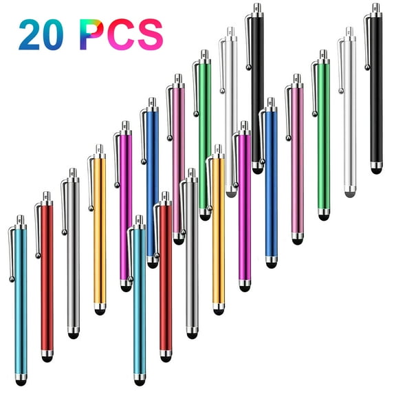 iMounTEK 20-Pack Stylus Pen, Universal Colorful Screen Touch Pen for Capacitive Stylus for Tablet Smart Phone All Touch Screen Devices