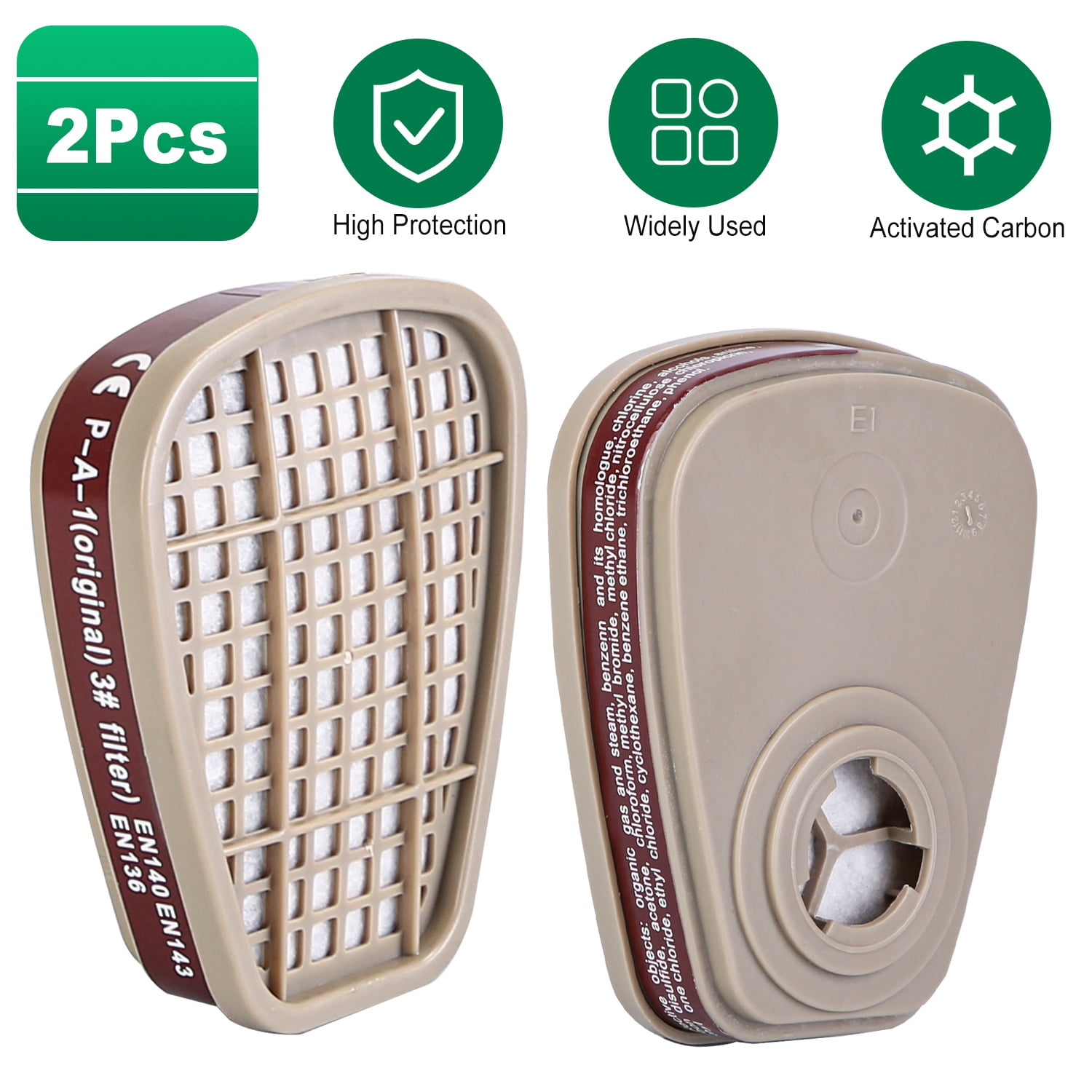 iMounTEK 2PCS 6001 Respirator Filter Organic Vapor Filter Protect