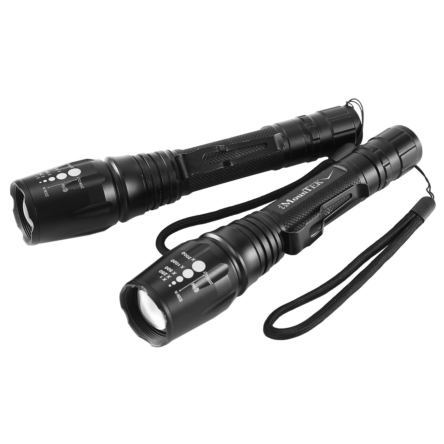 iMounTEK 2Pack 50000LM Rechargeable LED Flashlight Super Bright Torch