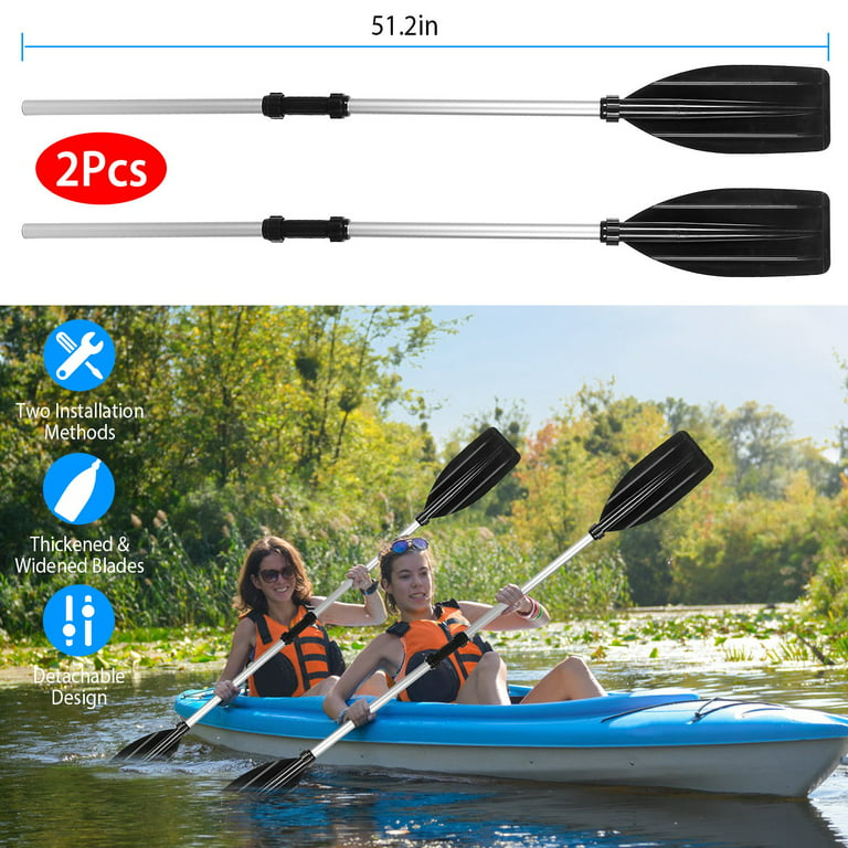 iMounTEK 2Pcs Kayak Paddles Aluminum Alloy Detachable Canoe Paddle Boat  Oars for Kayaking Boating Oar Fishing