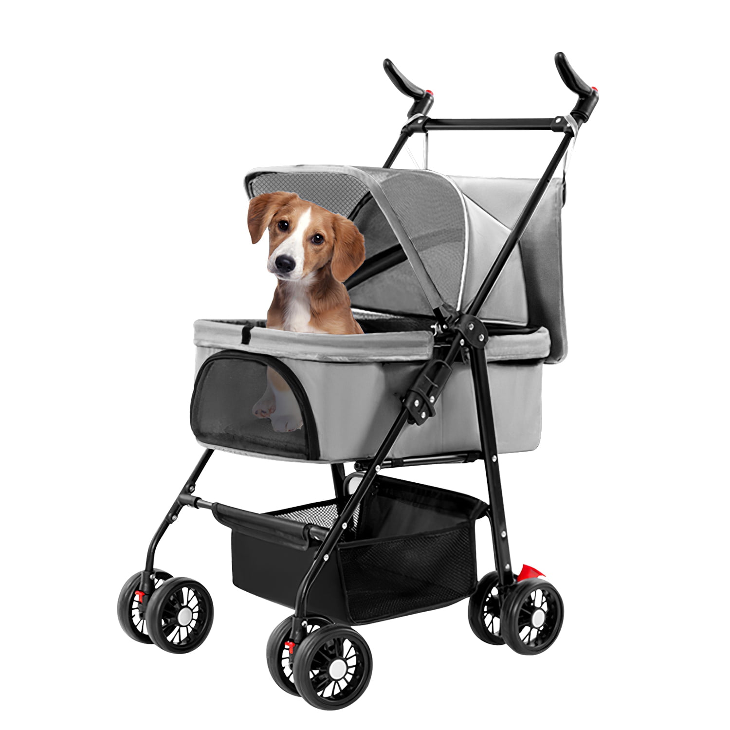 iMounTEK 3in1 Pet Strollers with Detachable Carrier Foldable Travel Pet Gear Stroller for