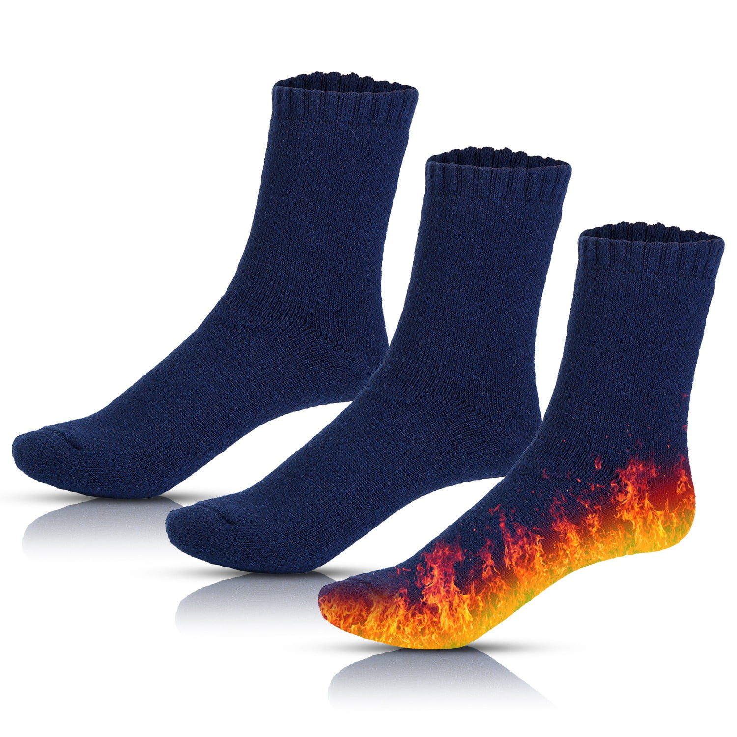 iMounTEK 3Pairs Men Warm Wool Socks, Soft Cozy Winter Thermal Socks for