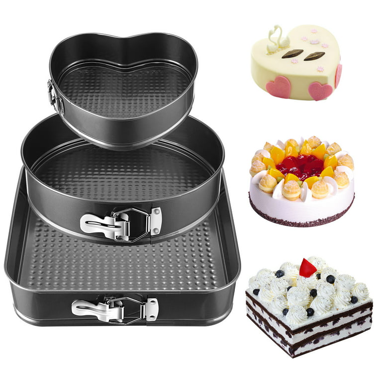 Generic Cake Pan 4 Pieces (4/7/9/10 inch) 1 Heart and 3 Round,Leakproof  Nonstick Bakeware Cheesecake Pan with Removable Bottom @ Best Price Online
