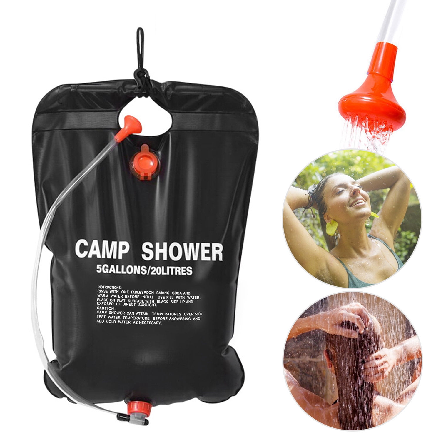 iMounTEK 5 Gallons Solar Heated Shower Bag,20 Liters Portable Solar Heated  Shower Camping Water Bathing Bag Outdoor Travel Hiking,Outdoor Shower Bag -  Walmart.com
