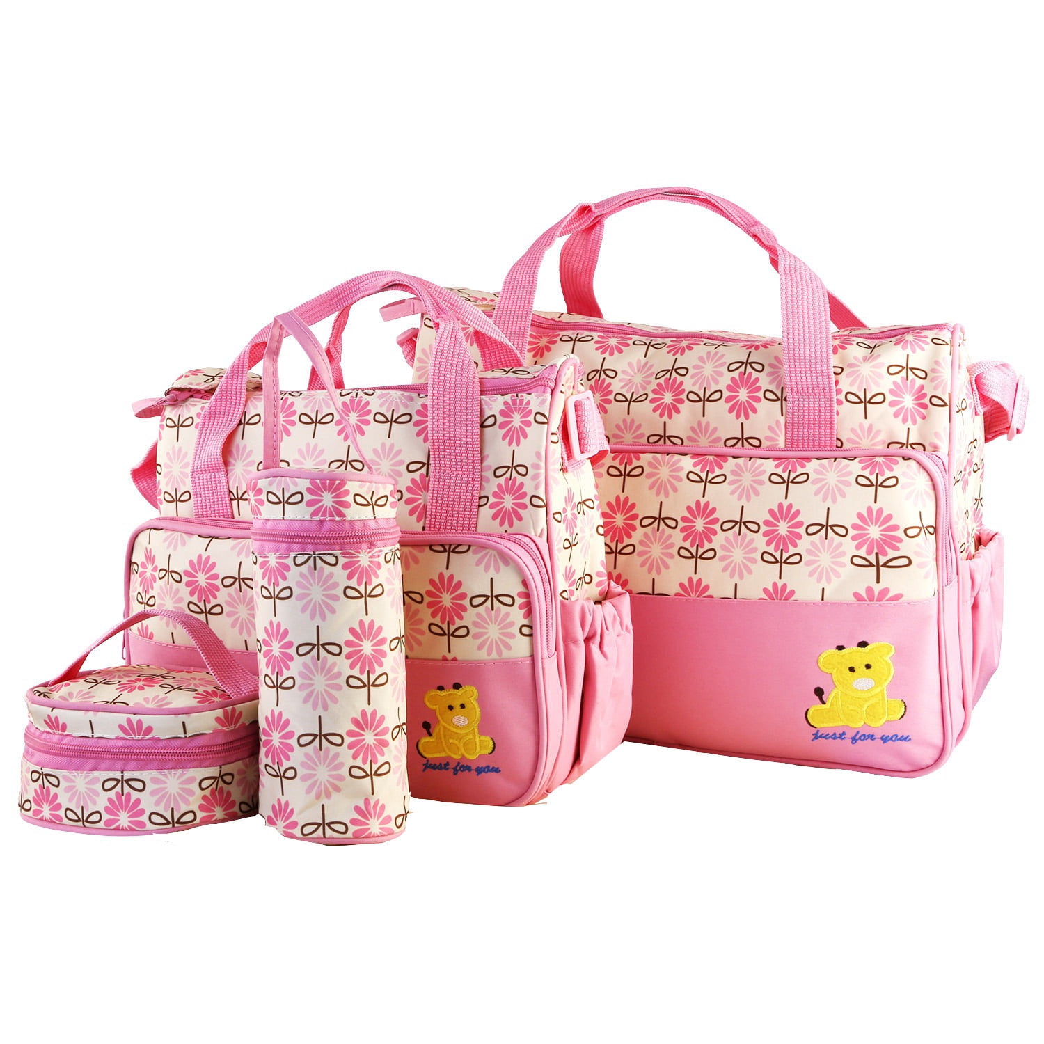 iMounTEK 5Pack Set Mummy Diaper Tote Bag Baby Nappy Bag WaterResistant StainResistant with