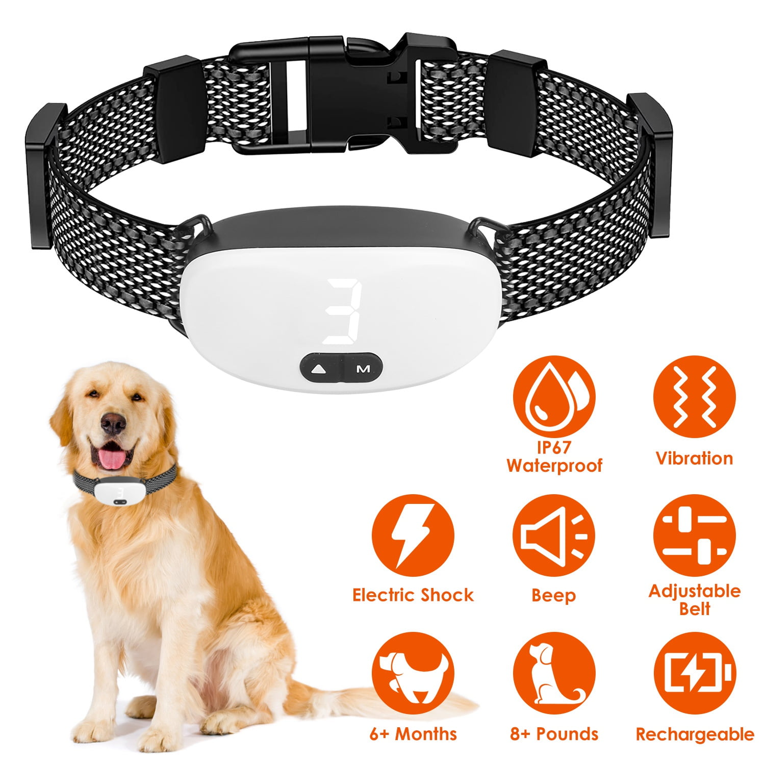 Picture of iMounTEK Adjustable Waterproof Dog Training Collar with Intelligent ...