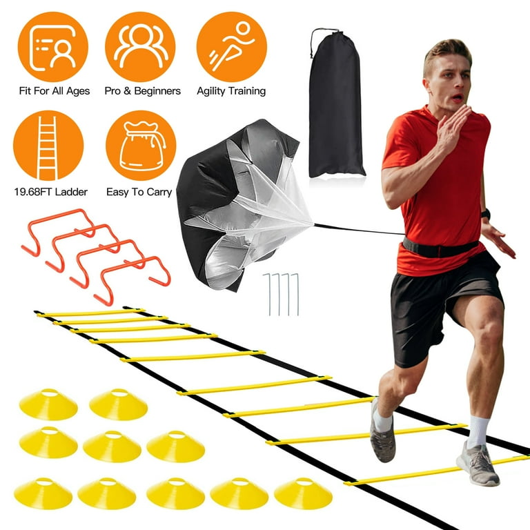 Moclever Agility Ladder Speed Agility Training Equipment Set