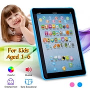 iMounTEK Baby Tablet Toddler Learning Toys Early Educational Touch Learn Toddler Tablet for Nursery Songs ABC Numbers Words for 1-6 Year Old Kids, Blue