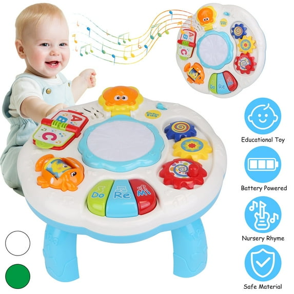 iMounTEK Baby Toys 6 Months, Musical Learning Table Baby Toys for 1 2 3 Year Old Boys Girls Early Education Activity Center Baby Toys Birthday Gifts