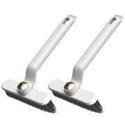 iMounTEK Crevice Cleaning Brush, 2in1 Carpet Deck Brush Floor Scrubber Floor Cleaning Brush and Clip for Bathroom, White