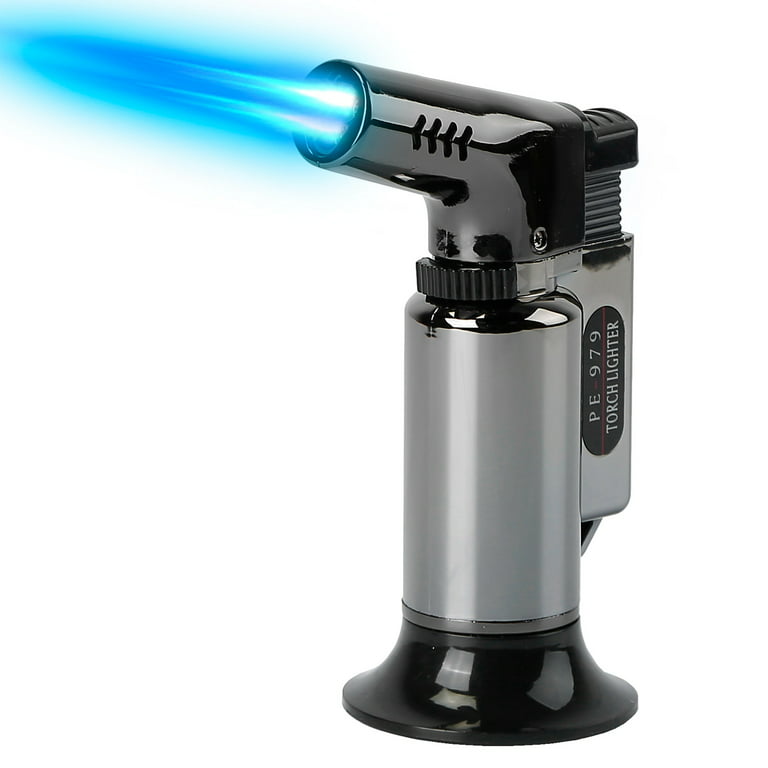 Viewer Forenkle overflade iMounTEK Culinary Butane Torch Lighter Refillable Blow Torch Adjustable  Flame Silver Black - Walmart.com