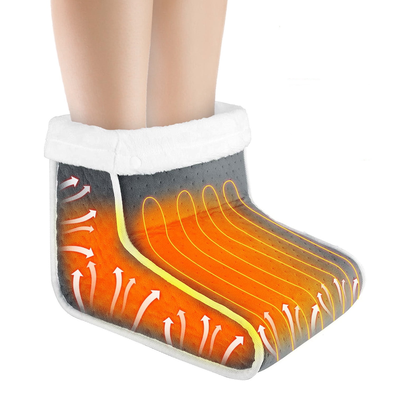 iMounTEK Electric Foot Warmer Boot Shape Fast Heating High Security 6 Temperature Settings