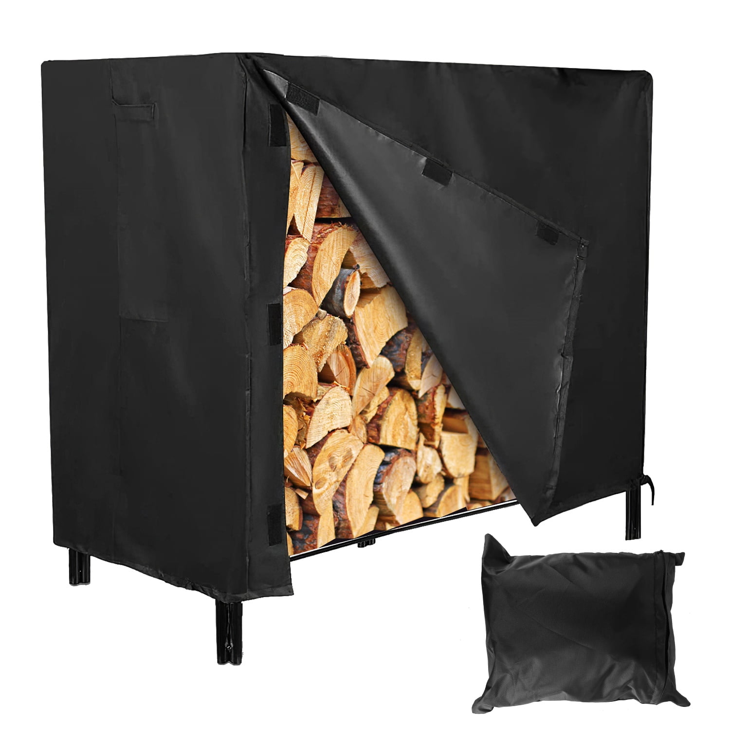Moclever Firewood Log Rack Cover Rectangular Wood Rack Cover 420D