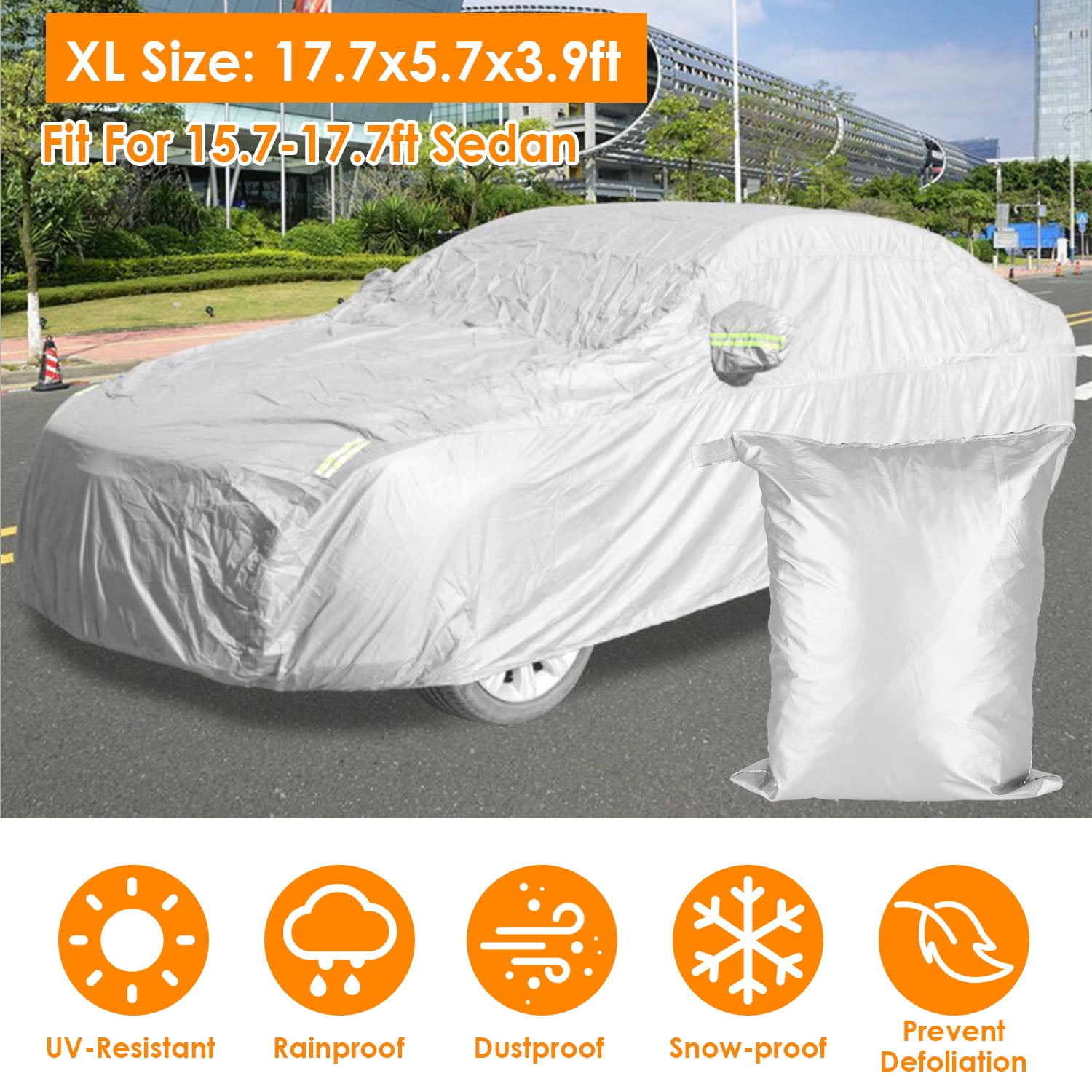 Moclever Full Coverage Car Cover, Waterproof UV Protection with ...