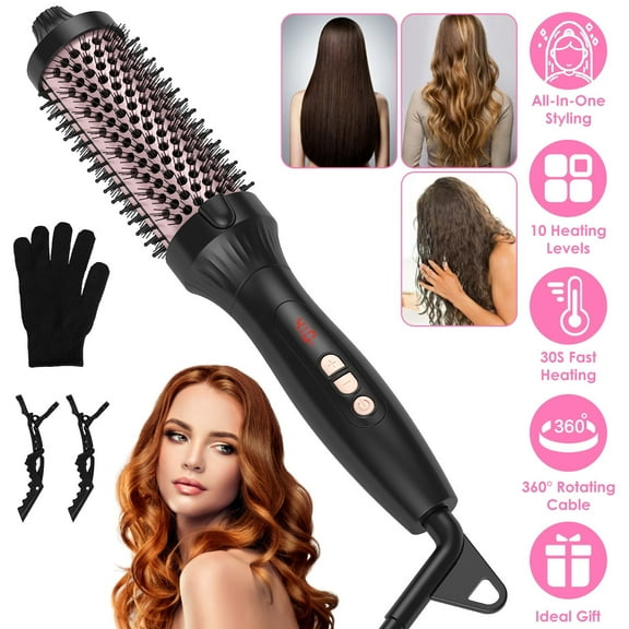 iMounTEK Hair Dryer Brush Blow Dryer Brush in One, 3 in 1 Thermal Brush with 10 Heating Levels 30S Fast Heating Fit for All Hair Types