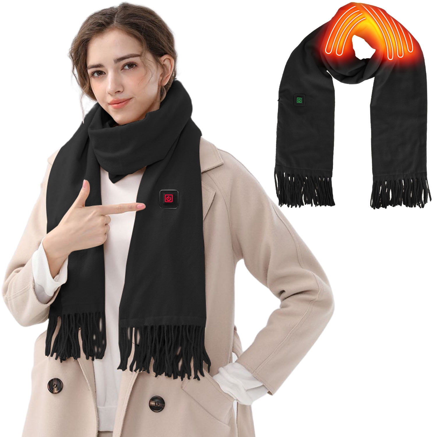 iMounTEK Heated Scarf for Women Men, USB Heating Scarf Soft Warm