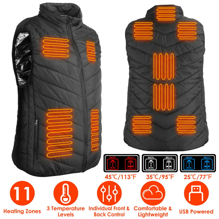 Unisex Waterproof Thermal Heated Vest Jacket Outdoor Zip Up Heating  Waistcoat upper body massage shawl vest - AliExpress