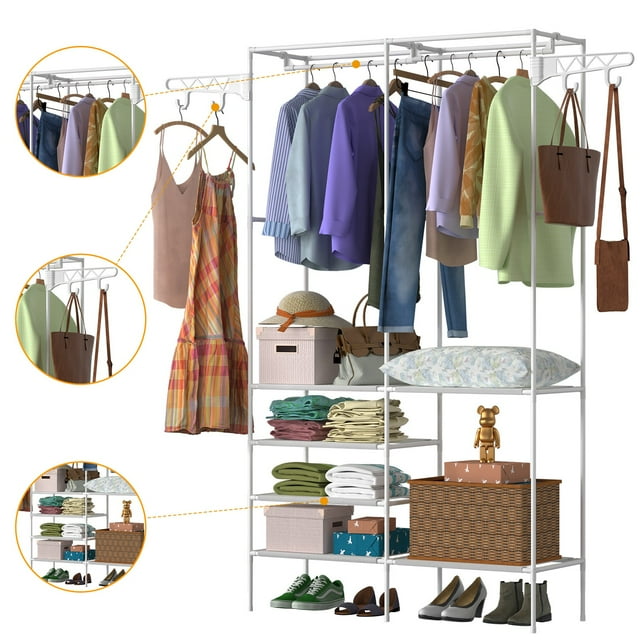 iMounTEK Heavy Duty Freestanding Clothing Rack, Garment Rack Wardrobe