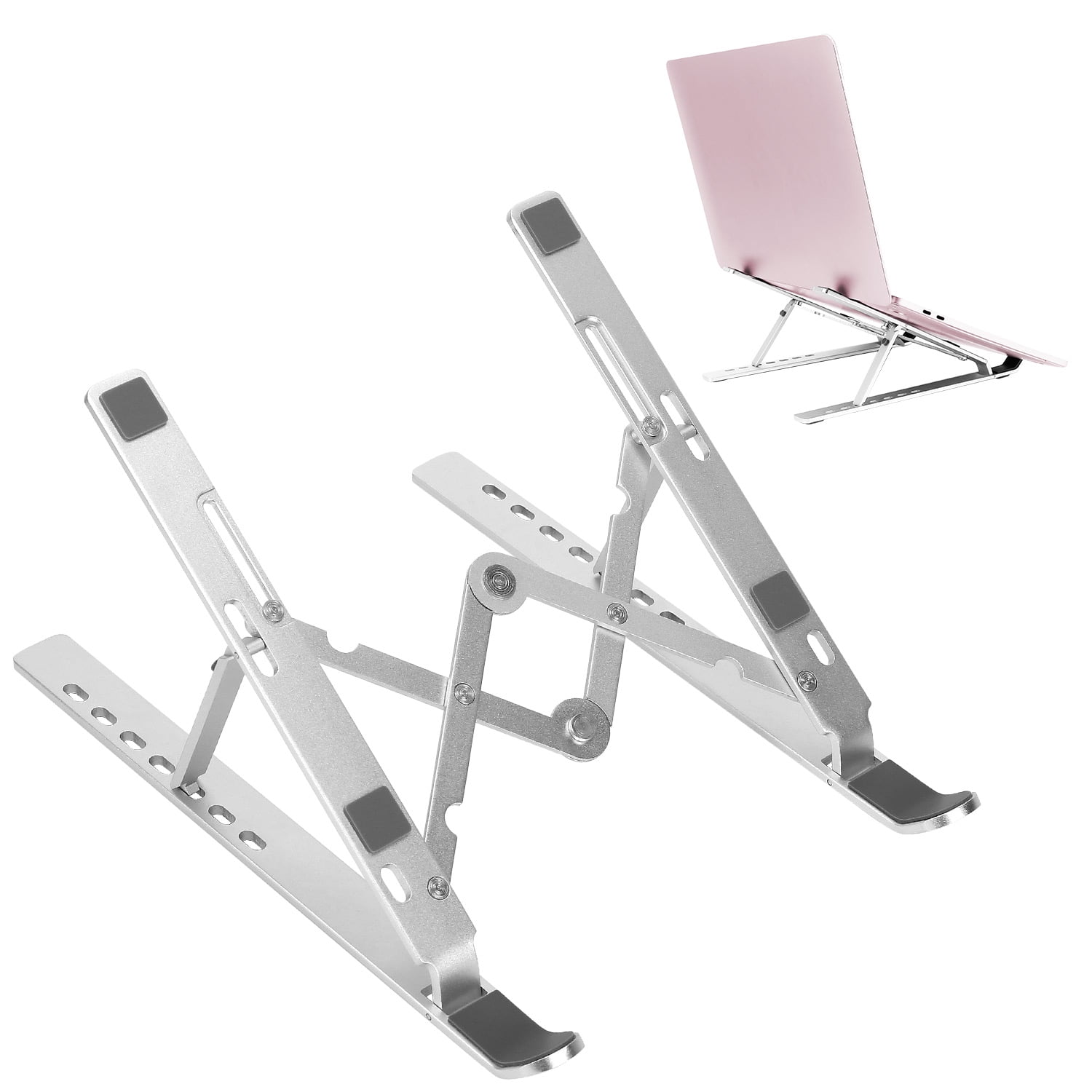iMounTEK Laptop Stand Lifter Foldable Aluminum Desktop Phone Holder ...