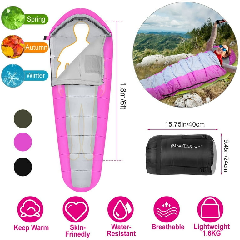 Pink sleeping bags on sale for camping