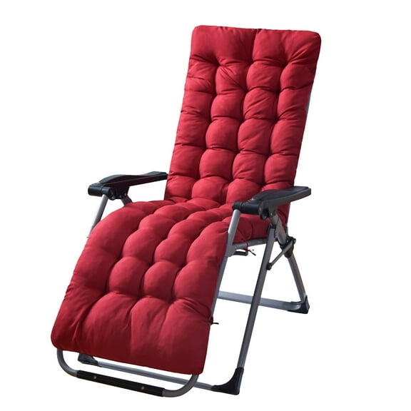 iMounTEK Patio Chaise Lounger Bench Cushion, Indoor Chaise Lounger Rocking Chair Sofa Mat 67in Deck Chair Cushion, Red
