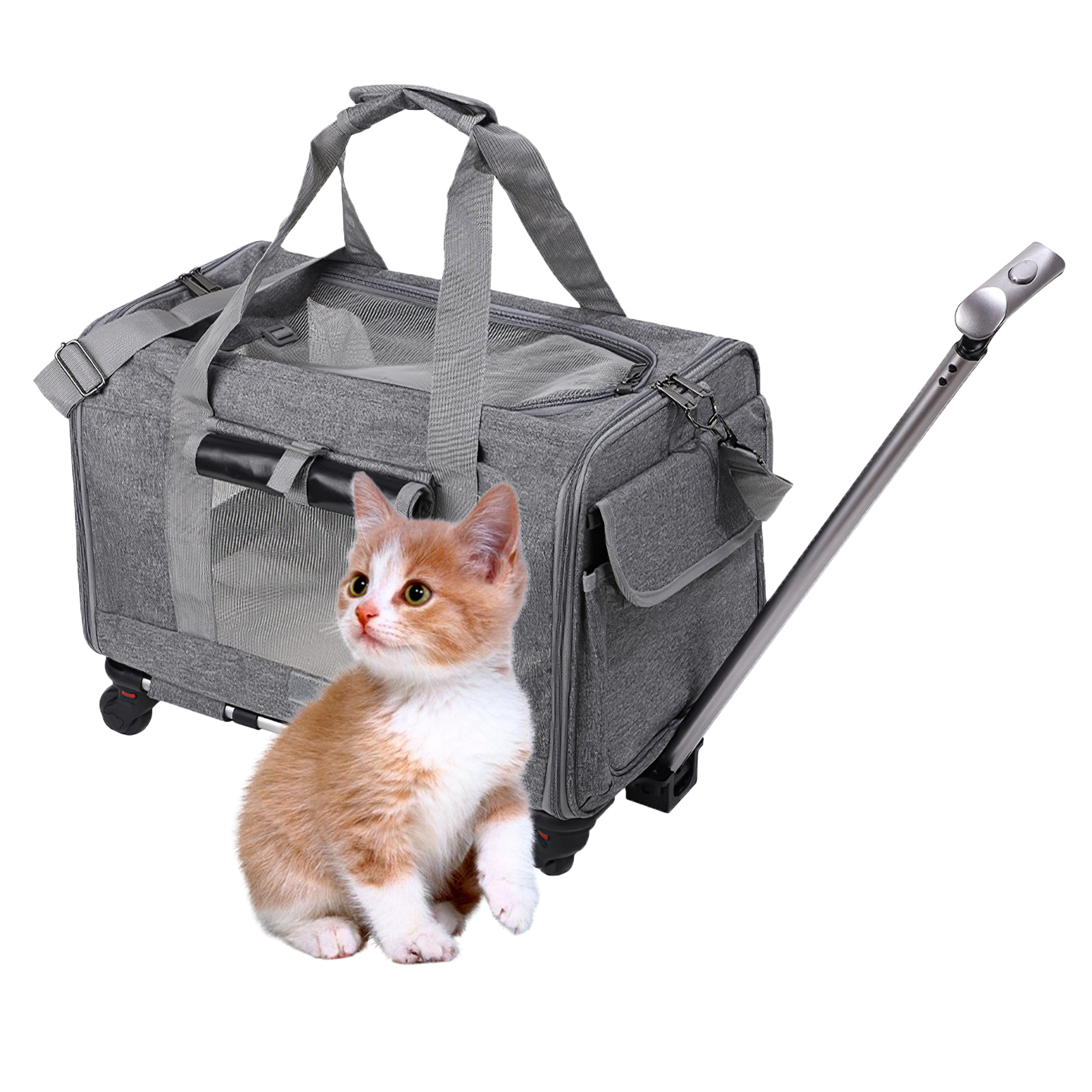 iMounTEK Pet Travel Carrier on Wheels, Airline Approved Rolling Dog