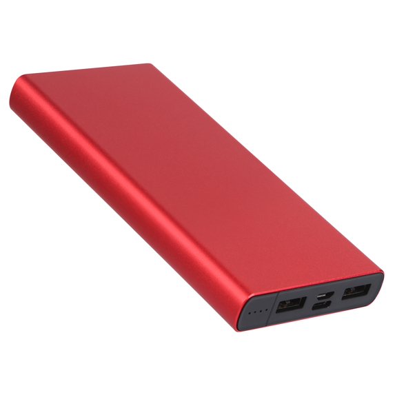 iMounTEK Portable Power Packs 10000mAh Mini Battery Charger With Dual Ports LCD Display Red