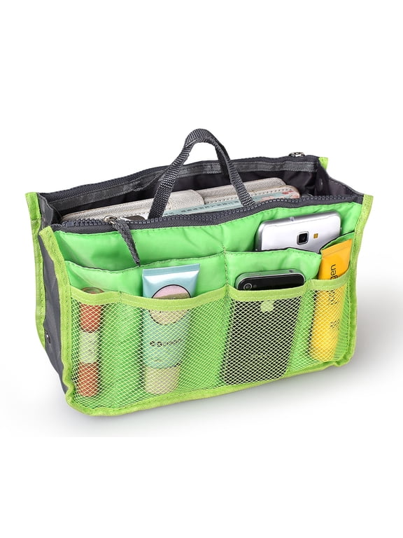 Purse Organizer Insert for Handbags, Tote Bag Organizer Insert, Green