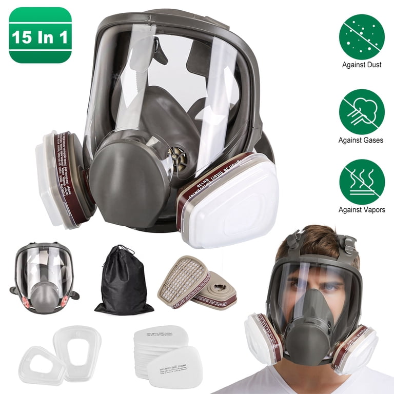 Moclever Full Face Respirator Mask, Reusable Gas Mask Set  display picture 2