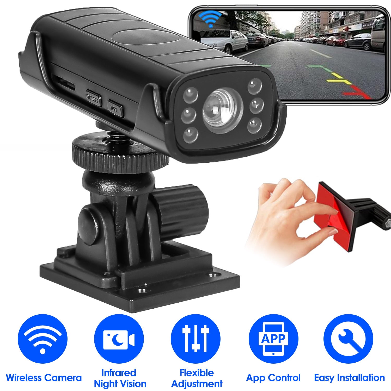 iMounTEK Reverse Hitch Guide Camera, Wireless Backup Camera, HD Night ...