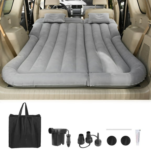 iMounTEK SUV Air Mattress Upgraded Flocking and Extra Thick Car Sleeping Bed for SUV Back Seat with Pillow Air Pump Storage Bag