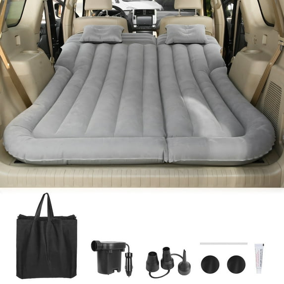 iMounTEK SUV Air Mattress Upgraded Flocking and Extra Thick Car Sleeping Bed for SUV Back Seat with Pillow Air Pump Storage Bag