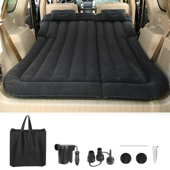 iMounTEK SUV Air Mattress Upgraded Flocking and Extra Thick Car Sleeping Bed for SUV Back Seat with Pillow Air Pump Storage Bag