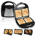 thumbnail image 1 of iMounTEK Sandwich Maker Homemade Breadfast Machine 3-in-1, Double-Sided Heating for Waffle Sandwich, 1 of 10