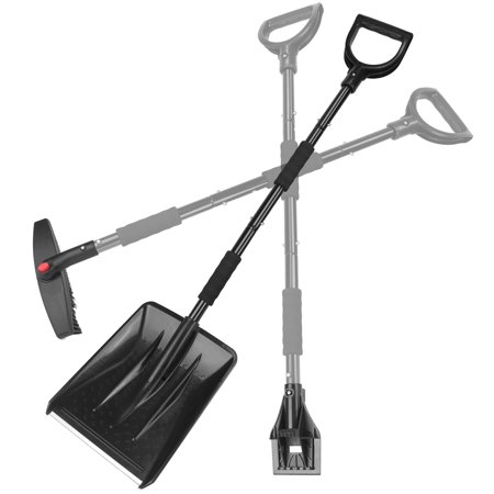 TeqHome Snow Shovel Kit 3 In 1 Brush Ice Scraper Set Collapsible Snow Remover for Car Outdoor Activities
