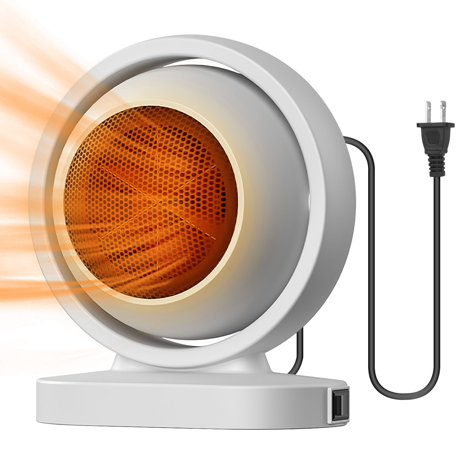 Space Heater 300W Small Desk Heater with Tip-Over and Overheat ...