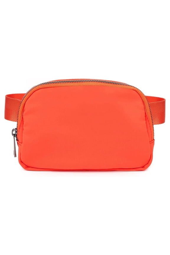 Sport Fanny Pack for Men Women, Mini Belt Bag with Adjustable Strap, Small Waist Pouch Belt Bag Purse Chest Bag for Workout Running Travelling Hiking, Orange