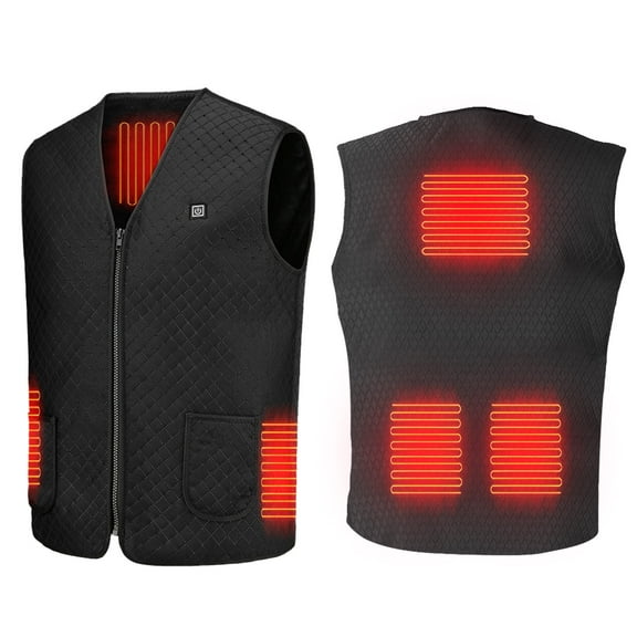 Heated Vest for Men Women, Heated Jacket with 5-Zone Heating, 3 Temperature Settings, Lightweight Winter Warm Vest for Outdoor